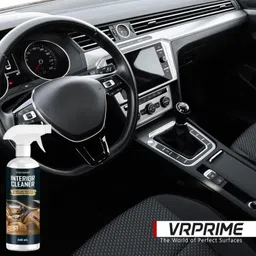 vrprime Car Interior Cleaner Spray For Dashboard, Seats & All Interior Surfaces Leather, Plastic & Fabric | AC Vents Tough Stain Cleaner Vehicle Interior Cleaner image 5