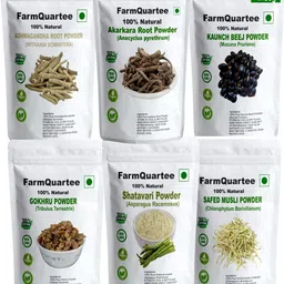 farmquartee Safed Musli, Ashwagandha, Shatavari, Kaunch, Gokhru & Akarkara Powder - 50g Each-picture-20
