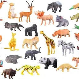 khyali 12 PC Mini Jungle Safari Realistic Wild Animal Toy Figure Playing Set for Kids01-picture-28