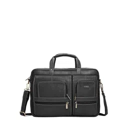 WildHorn Men Black Leather Laptop Bag-image-39