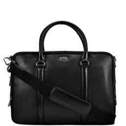 Eske Unisex Textured Leather Laptop Bag-image-5