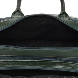 Stamp Unisex Textured Leather Laptop Bag image 2