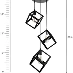 Whiteray Black & Transparent Contemporary Abstract Shaped Ceiling Lamp image 3