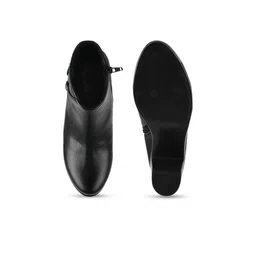 Shoetopia Girls Checked-Detail Block-Heeled Zip-Up Boots image 5