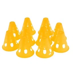 MERISHOPP 3X 10pcs Mini Windproof Sport Training Traffic Road Cones Yellow| Sports Training Aid | Athletic Training Gear image 1