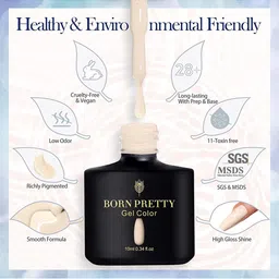 BORN PRETTY Black Spar Series UV LED Nail Gel 10 ml - Top Coat image 4