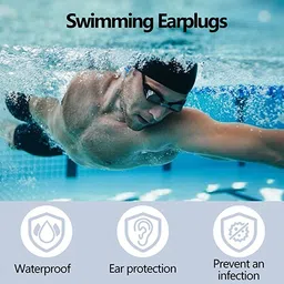 james healthplus James 12 Pairs Ear Plugs for Sleeping, Reusable Silicone Earplugs Waterproof Noise Reduction Ear Plug for Swimming, Concert, Study, Loud Noise, Snoring, Work, Night Life, Flights and Airplanes (Blue) image 5