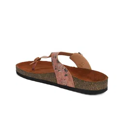 MOZAFIA Printed T-Strap Flats With Buckle Detail image 5