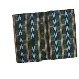 ghl – guendicha haat llp Sambalpuri Certified Handloom Men's Pure Cotton Fabric(2.5meters,Green) image 2