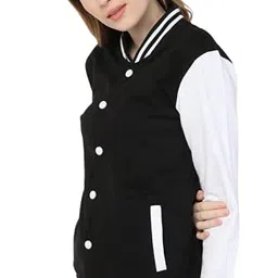 be savage Women's Full Sleeves Baseball Cotton Jacket image 3
