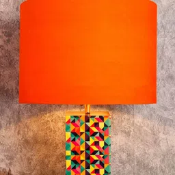 Grated Ginger Orange Solid Handcrafted Bedside Lamp image 3