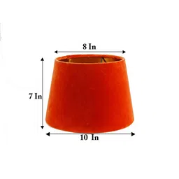 Grated Ginger Orange Solid Handcrafted Table Lamp Shade image 3