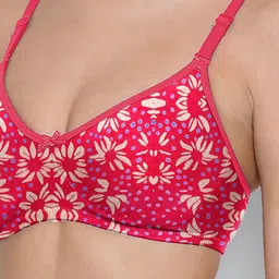 LYRA Pack Of 2 Printed Combed Cotton Wirefree Secret Support Bra with Detachable Strap image 2