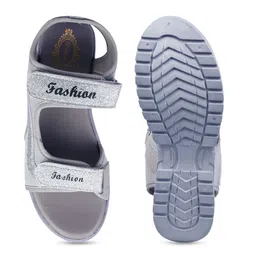 Shoetopia Embellished Open Toe Velcro Wedges image 2