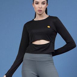 Rigo Cut Out Detail Crop Training Or Gym Top-picture-46