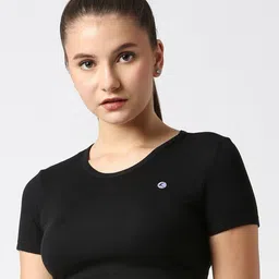 Lovable Sport Ribbed Round Neck Short Sleeves Crop Training Top-image-51