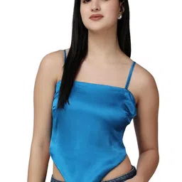 Popwings Sleeveless Satin Crop Top-picture-40