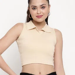 BAESD Shirt Collar Crop Top-picture-12