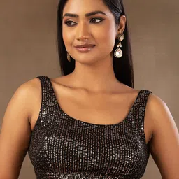 Indya Luxe Embellished Sequinned Crop Top-picture-39