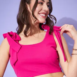 Berrylush Pink Sleeveless Tank Crop Top-picture-53