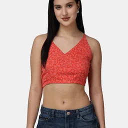 Popwings Print Georgette Bralette Crop Top-picture-41