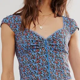 LULU & SKY Floral Printed Sweetheart Neck Crop Top-image-33