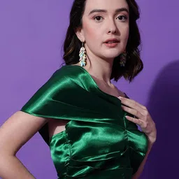 Stylecast X Kotty Off Shoulder Satin Crop Top image 3