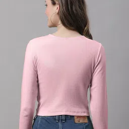 FBAR Pack Of 2 Cotton Crop Three-Quarter Sleeves Twisted Fitted Tops image 5