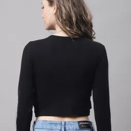 FBAR Pack Of 2 Cotton Crop Three-Quarter Sleeves Twisted Fitted Tops image 4