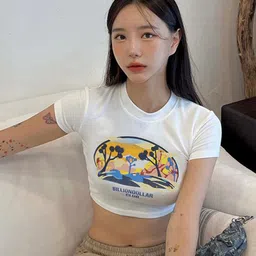 StyleCast x Revolte Print Crop Top image 4