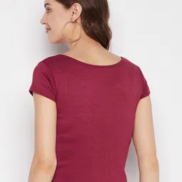 Clora Creation Scoop Neck Short Sleeves Fitted Top image 2