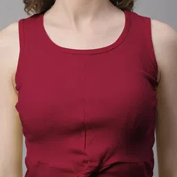 FBAR Pack Of 2 Round Neck Sleeveless Twisted Crop Tops image 4