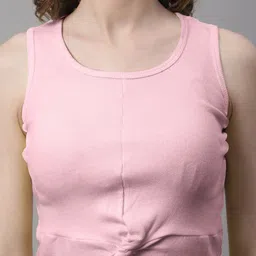 FBAR Pack Of 2 Round Neck Sleeveless Twisted Crop Tops image 4