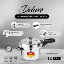 rallison appliances ISI CERTIFIED With Heavy 4MM Thickness & Double Safety Valve 12 L Pressure Cooker image 2