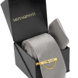 MUTAQINOTI Silk Tie Pin Set image 1