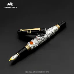 ledos Jinhao 666 Series Custom Design Flying Dragon Embossed Texture Carving Fine Nib Fountain Pen image 2