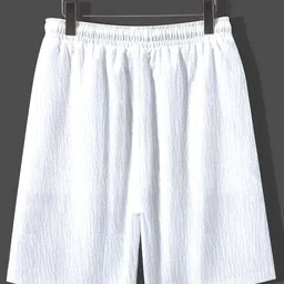 combraided Men Night Suit Set White Self Design image 3