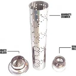 metroz Dhoop Deep Agarbatti Stand (Pack of 2 Pcs) Stainless Steel Incense Holder image 2