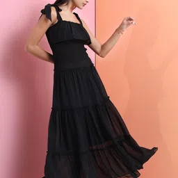 Women Maxi Black Full Length Dress-image-47