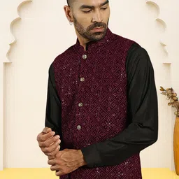jompers Embroidered Men Waistcoat image 2