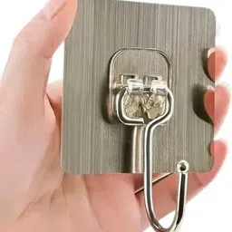 Wyndsell Self Adhesive Golden Hooks | Multipurpose Wall Hook 10-picture-46