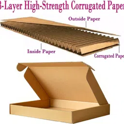 mm will care Self-Locking Box Craft Paper 3 Ply E-Fluet Size: 9 X 6 X 3 Inch Packaging Box image 3