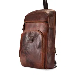 Picco Massimo Unisex Brown Backpacks image 2