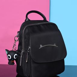 HAUTE SAUCE by Campus Sutra Women Black Backpack with Zip Lock-picture-24