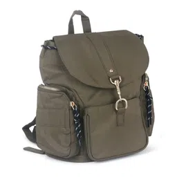London Rag Women Olive Green Solid Backpack image 3