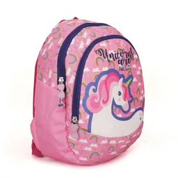 QIPS Girls Pink & White Unicorn Graphic Backpack image 2