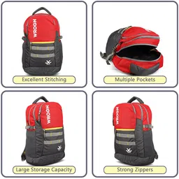 WROGN Unisex Colourblocked Backpack with Reflective Strip image 5