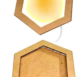 8 inch Lighted Hexagon Frame to Elevate your creativity ands collection 8 inch Tabletop, Wall Mount-image-0