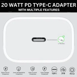 RoarX 20 W Supercharge 3 A Wall Charger for Mobile image 3