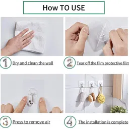 spivora Self Adhesive Wall Hooks,Heavy Duty Sticky Hooks For Kitchen,Bathroom,Bedroom Hook 15 image 3